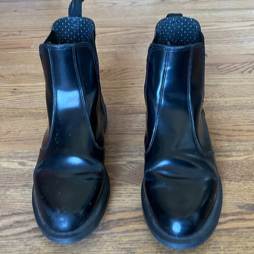 Dr. Martens Black FLORA Chelsea Boot Arcadia Leather Women's Size EU 39 US 8